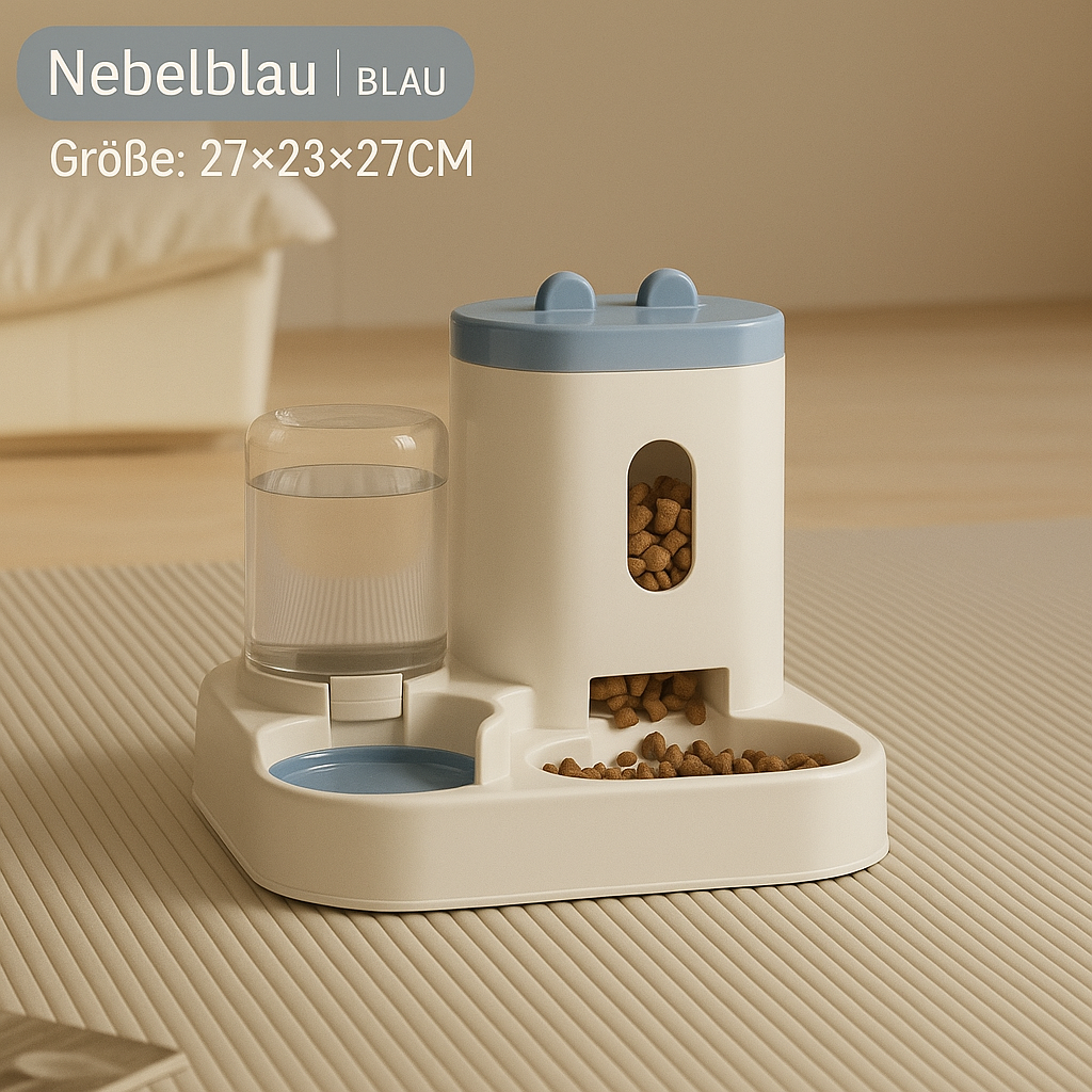 Automatischer Futter- und Wasserspender für Hunde und Katzen mit großem Futterlager – Haustierzubehör