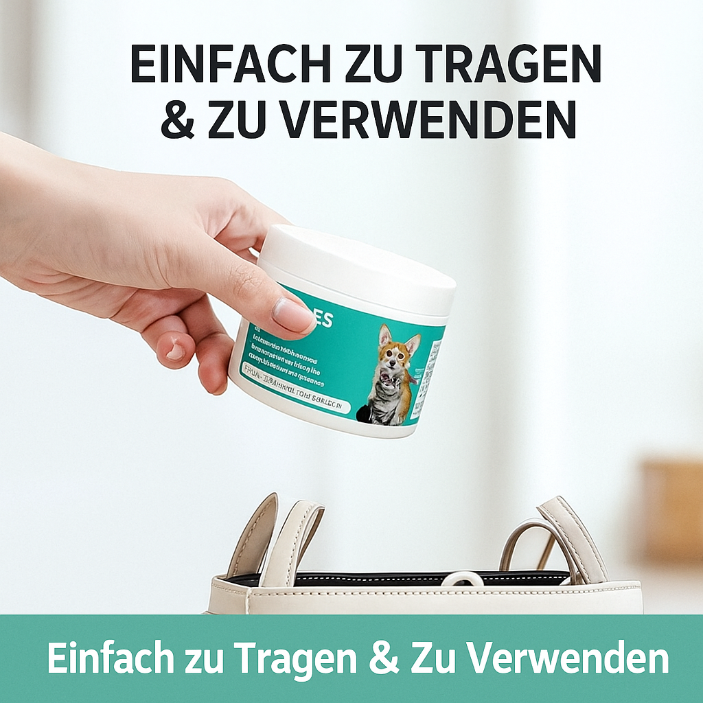 Zoolie® Hygienische Feuchttücher für die Tierpflege.