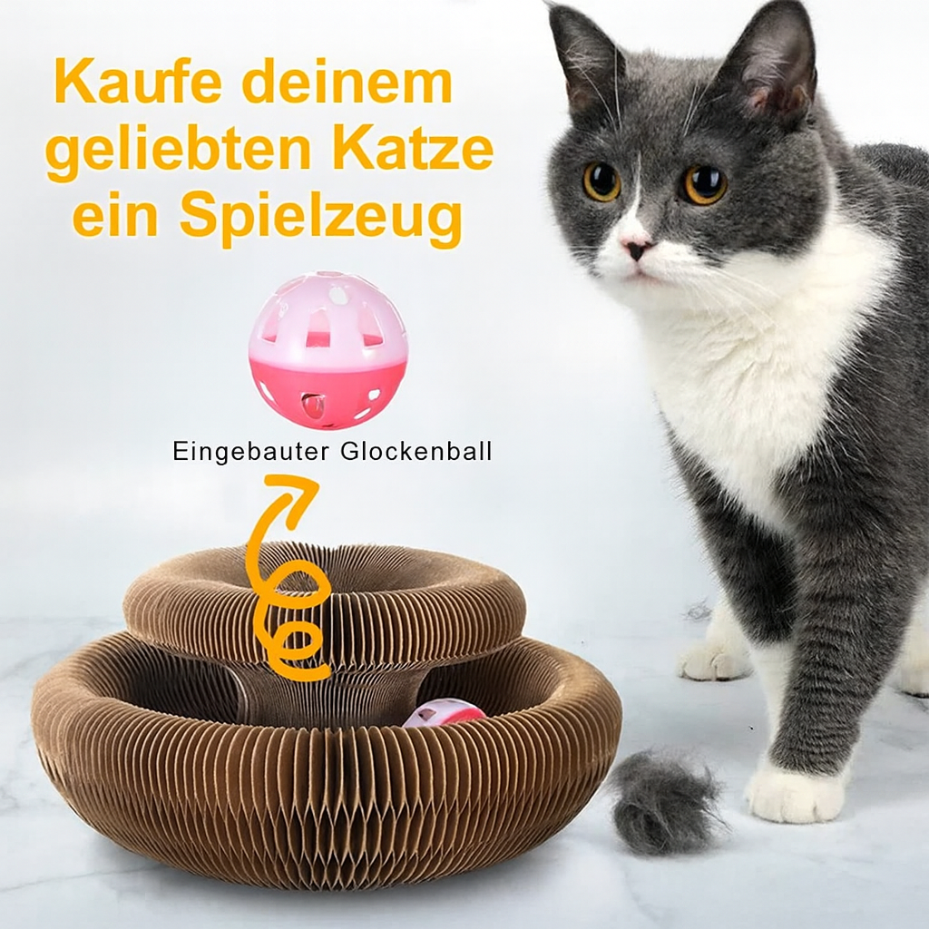 Zoolie® Kratzbrett für Katzen mit Rollkugel