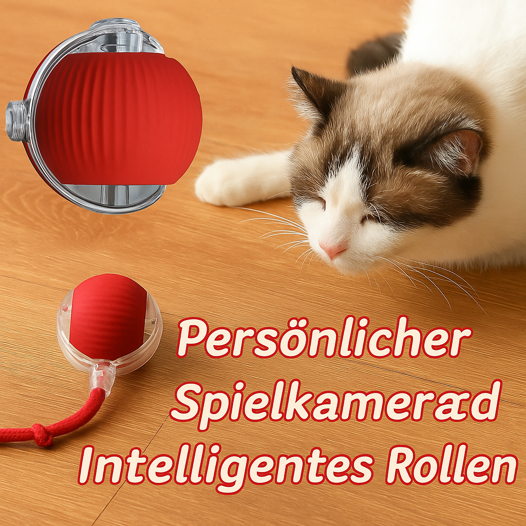 Interaktiver elektrischer Haustierball mit Schwanzattrappe - für Katze und Hund