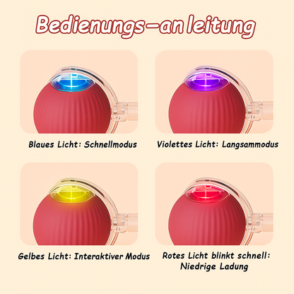 Interaktiver elektrischer Haustierball mit Schwanzattrappe - für Katze und Hund