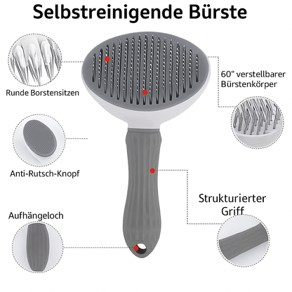 Zoolie® Haarentfernungsbürste für Hunde und Katzen - Selbstreinigend & Effizient
