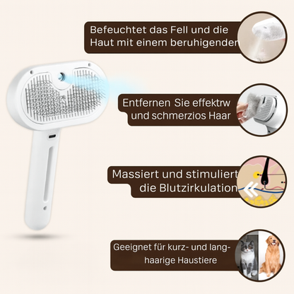 Zoolie® Steami Pro - Pflegebürste für Haustiere