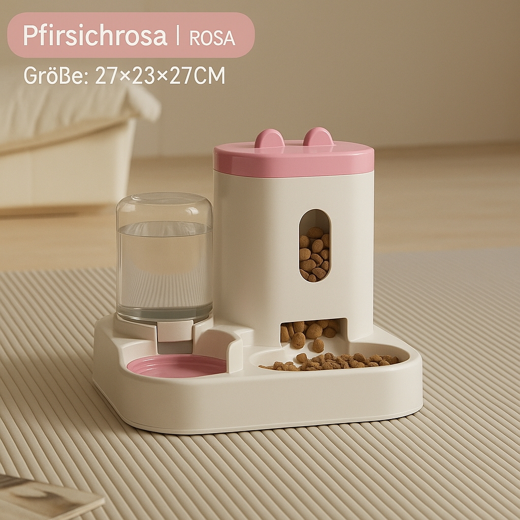 Automatischer Futter- und Wasserspender für Hunde und Katzen mit großem Futterlager – Haustierzubehör