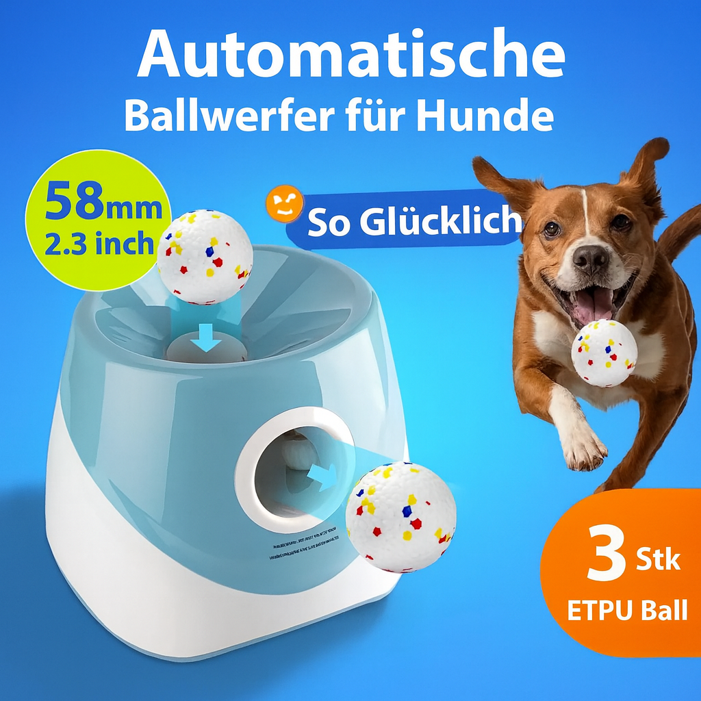 Zoolie® Automatischer Tennisballwerfer für Hunde – Interaktives Spielzeug