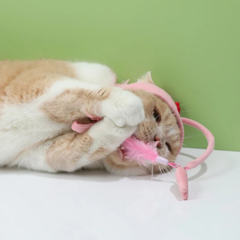 Zoolie® Interaktiver Katzenspielzeug-Teaser mit Hüte für Katzen und Kätzchen