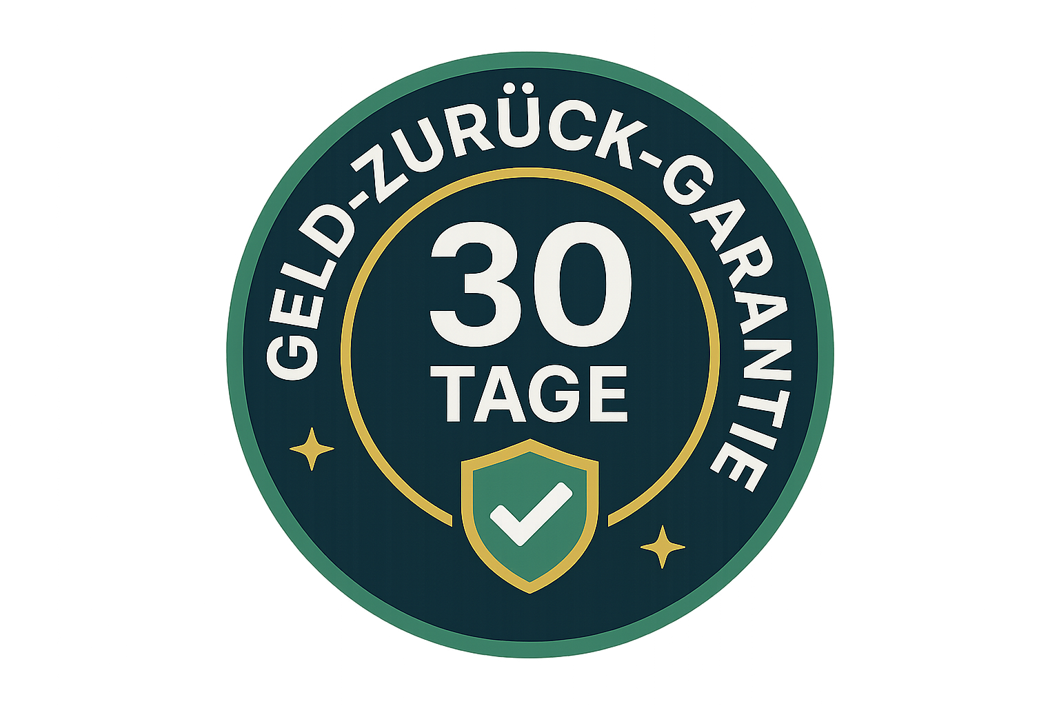 een badge style logo voor 30 dagen terug garantie (in duits)